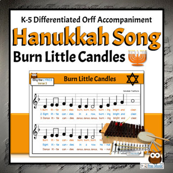 Preview of Winter Holiday Hanukkah Song and Orff Activities for Elementary Music - Chanukah