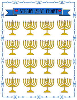 Preview of Hanukkah: Steady Beat Chart