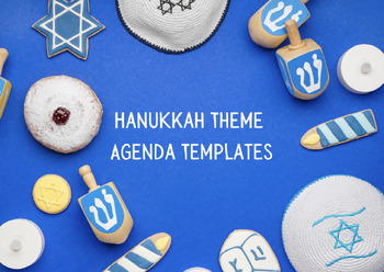 Preview of Hanukkah Theme Agenda Slides