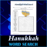 Hanukkah Word Search Puzzle