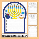 Hanukkah Writing Activities Acrostic Poem Worksheet Colori