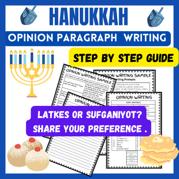 Preview of Hanukkah Writing Prompts: Latkes vs. Sufganiyot