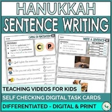 Hanukkah Writing Sentences Activities Digital Resource