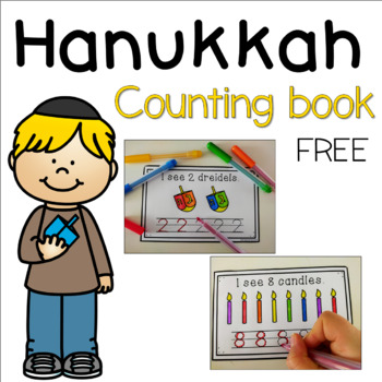 Preview of Hanukkah counting book 1 - 10  - FREE