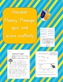 Hanukkah fluency passage, close reading, and is/are gramma