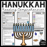 Hanukkah Informational Text Reading Comprehension Workshee