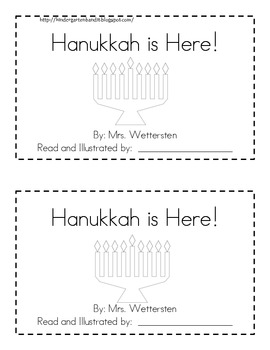 Preview of Hanukkah is Here Emergent Reader