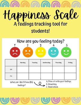 Happiness Scale by Meagan Jasim | TPT