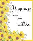 Happiness blooms within spring poster