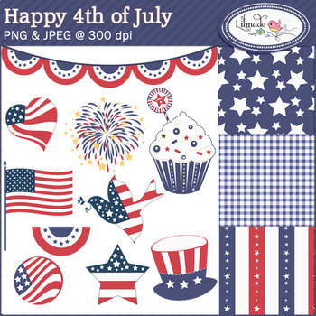 4th of July backgrounds and cliparts | TPT