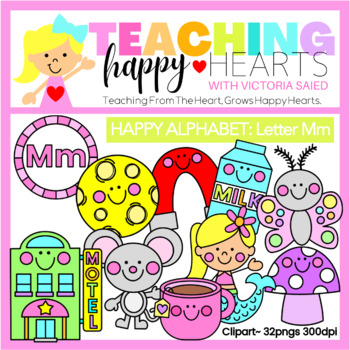 Preview of Happy Alphabet Letter Mm Clipart