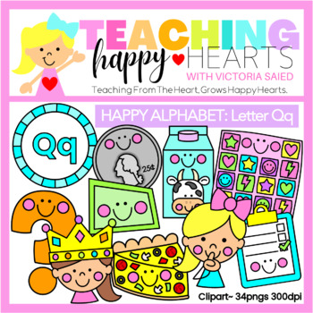 Preview of Happy Alphabet Letter Qq Clipart