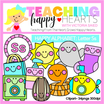 Preview of Happy Alphabet Letter Ss Clipart