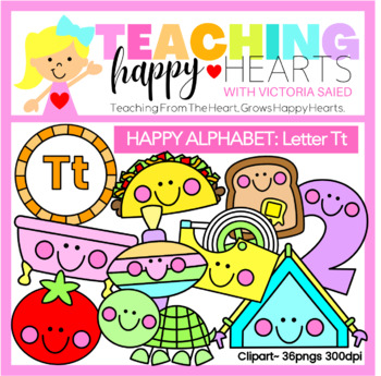 Preview of Happy Alphabet Letter Tt Clipart
