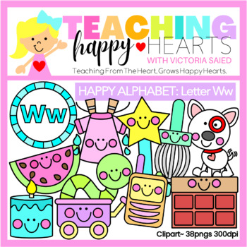 Preview of Happy Alphabet Letter Ww Clipart