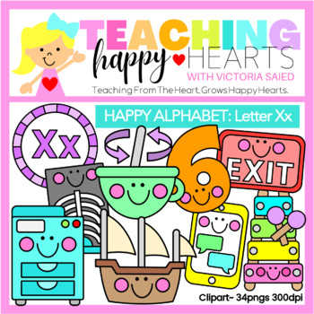 Preview of Happy Alphabet Letter Xx Clipart