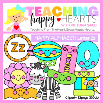 Preview of Happy Alphabet Letter Zz Clipart