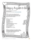 Happy Ayyám-i-Há Song Lyrics Coloring Page for Bahá’í Festival of Ayyám-i-Há