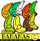 Happy Bananas - Doodle Clip Art