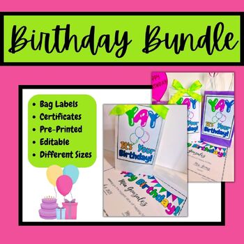 Birthday Balloon Straw Toppers | Birthday gift for students | Editable -  Miss Jacobs Little Learners