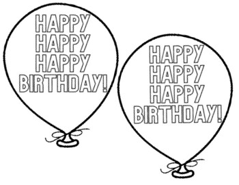 Happy Birthday Balloons by Lisa Wright | TPT