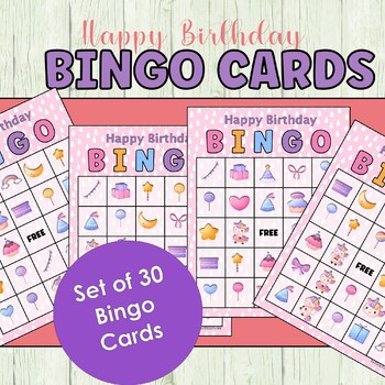Happy Birthday Bingo Game, Calling Cards & Memory Game | TPT