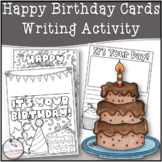 Happy Birthday Cards Writing Activities for Students