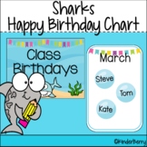Happy Birthday Chart Sharks Under the Sea