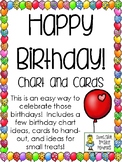 Happy Birthday! - Chart and Cards for Students - FREEBIE