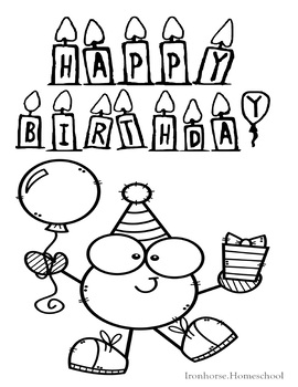 Preview of Happy Birthday Coloring Page
