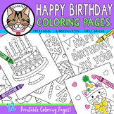Happy Birthday Coloring Pages for Preschool, Kindergarten,