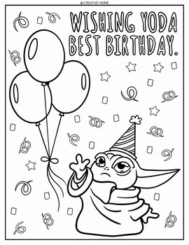 Preview of Happy Birthday Coloring Sheet - Happy Birthday Printable