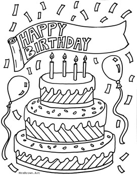Happy Birthday Teacher Pages Coloring Pages