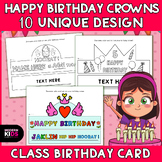 Happy Birthday Crown Printable for Coloring | Simple & Int