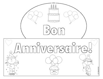 Happy Birthday Crown in French! by La Petite Kindergarten | TpT