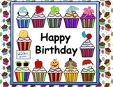 Happy Birthday Cupcakes Classroom Decor