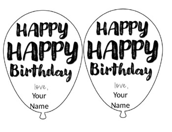 Happy Birthday Straw/Pencil Toppers by Live Love Learn with Miss Kriss