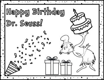 Happy Birthday Dr. Seuss Coloring & Activity Sheets (30 Pages) | TpT