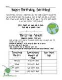 Happy Birthday, Earthling!- How Old Are You in Space? activity