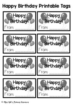 birthday gift tag printables