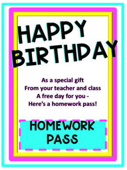 Happy Birthday Handout by MissCollinsClassroomTPT | TPT