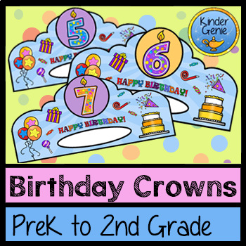 Preview of Happy Birthday Hats / Crowns - PreK to 2nd Grade
