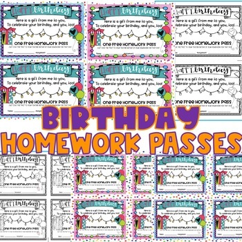 free birthday homework passes