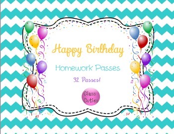 happy birthday homework pass