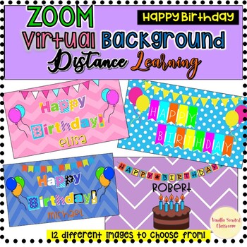 Happy Birthday Images Virtual Background Distance Learning Tpt