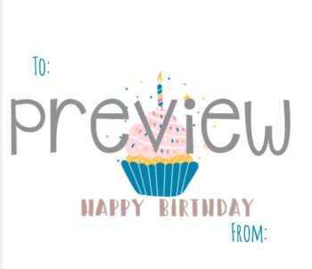 Preview of Happy Birthday Labels
