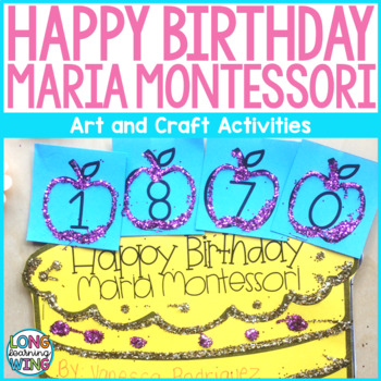 Preview of Happy Birthday Maria Montessori Art and Craft Activities Push Pin and Cutting