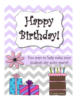 Happy Birthday Pack ~Help your students celebrate their special day!~