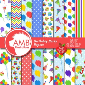 Preview of Happy Birthday Paper Pack, {Best Teacher Tools}, AMB-1237