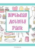 Happy Birthday Party - Kindergarten and Preschool Activities